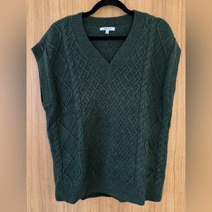 Madewell Cable Knit V-neck Sweater Vest | Size XS